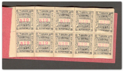 Sales Control Stamp Booklets Philatelic Database