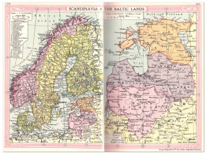 Scandinavia and the Baltic Lands Map 1935