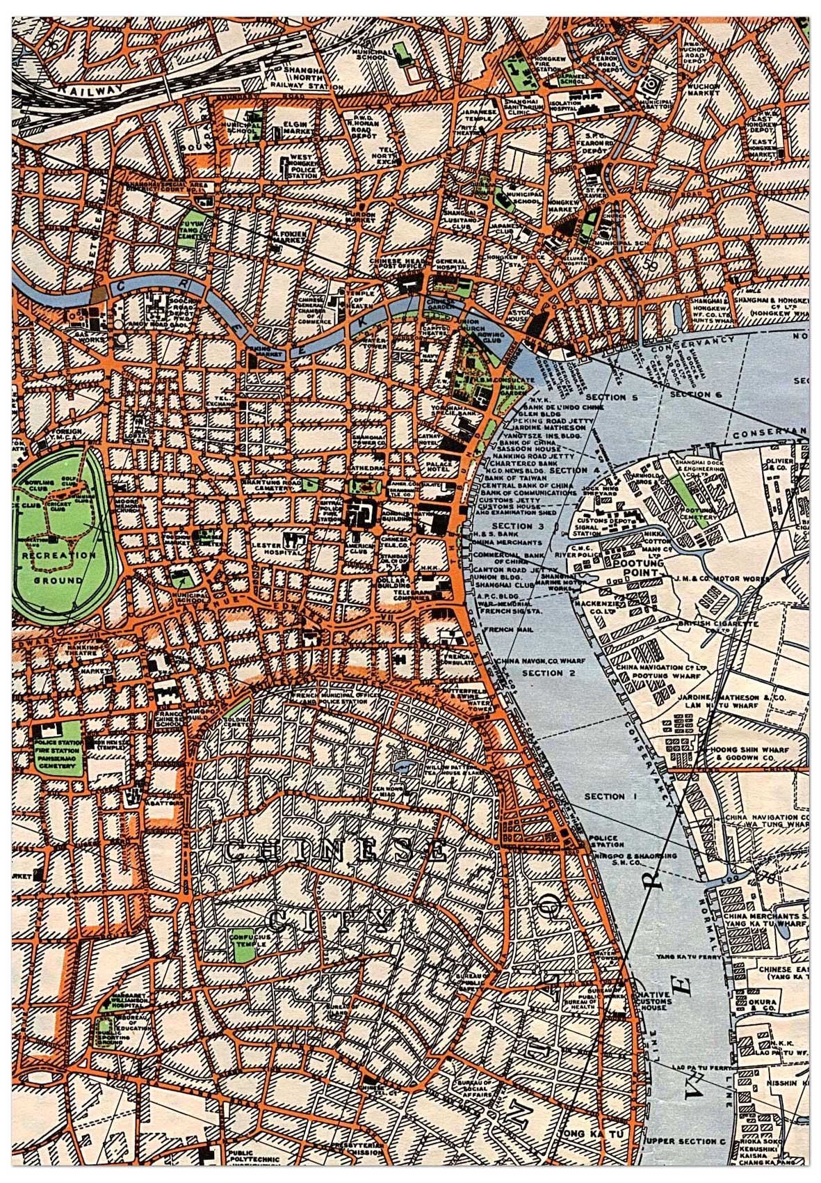 Shanghai On Map Of Asia Shanghai Map (1933) - Philatelic Database